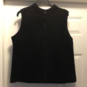 Worms black corduroy vest